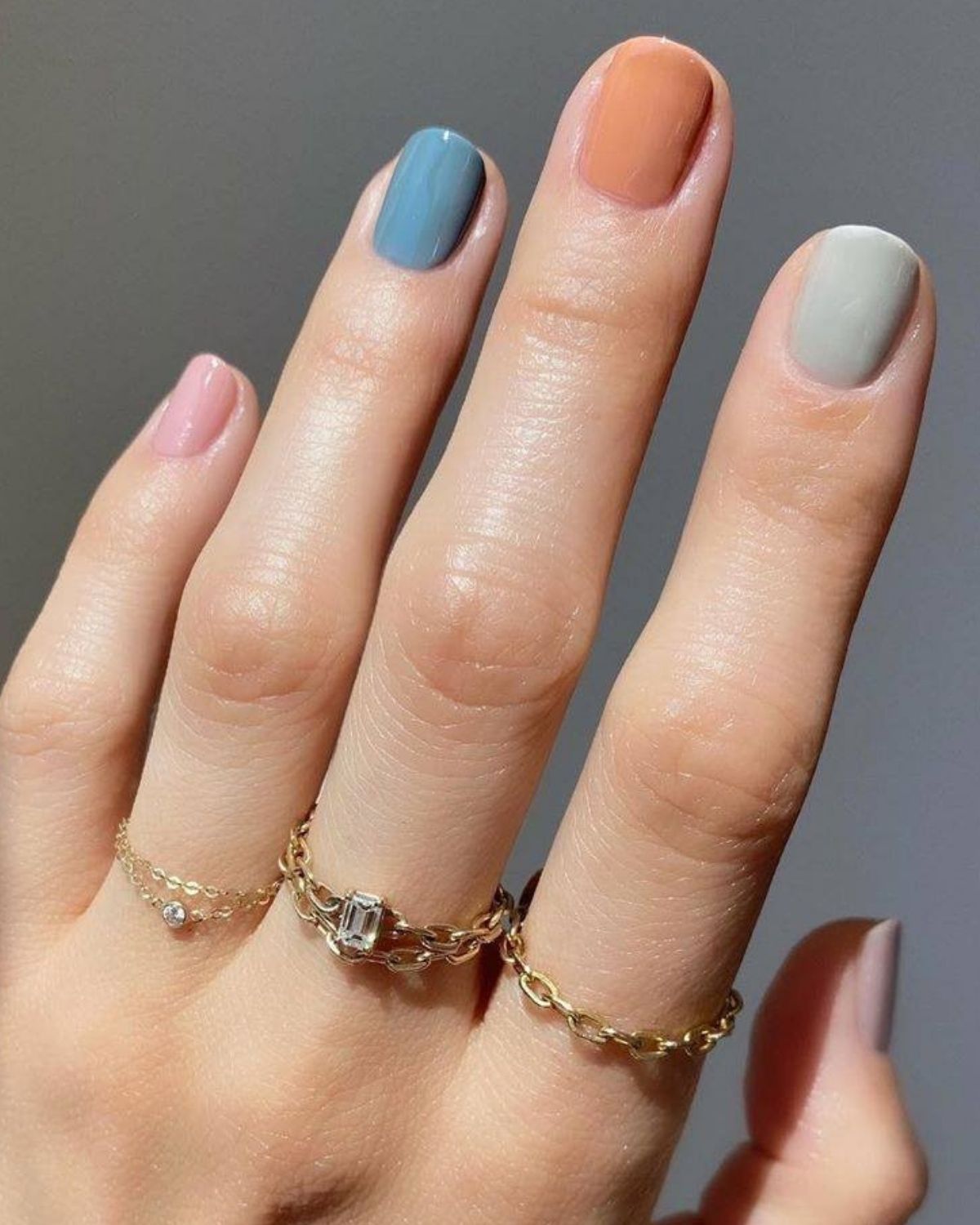 Different Colors Nail Idea