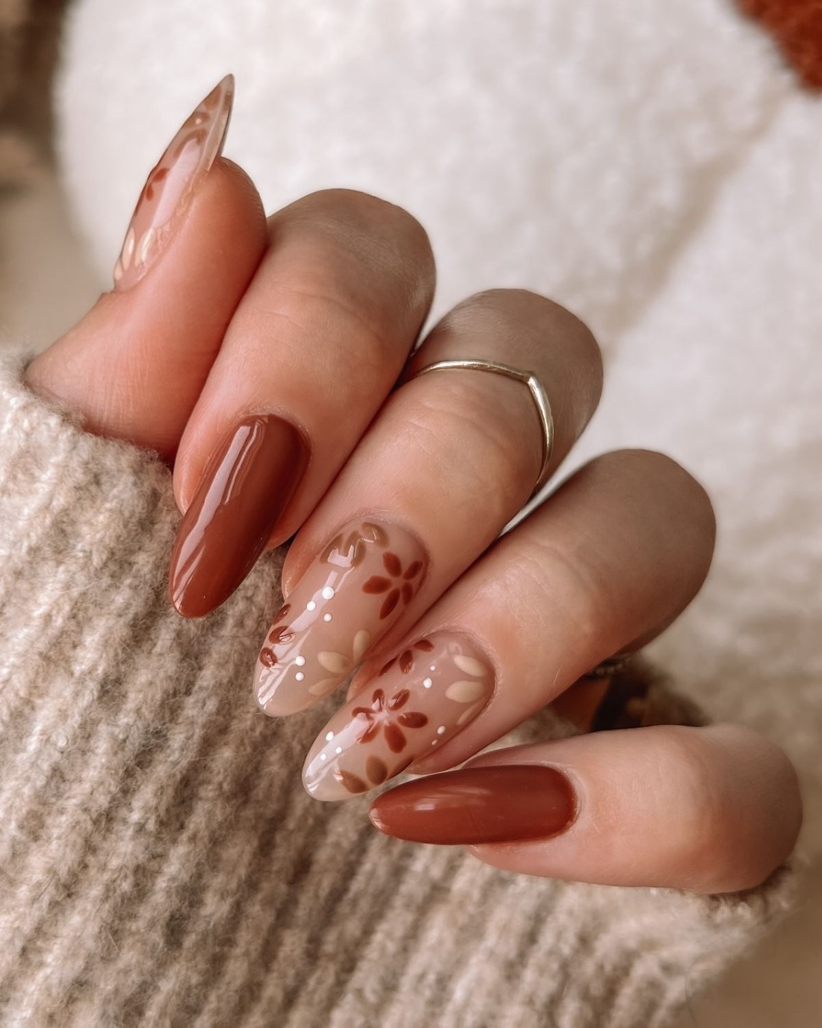 Fall Floral Nails