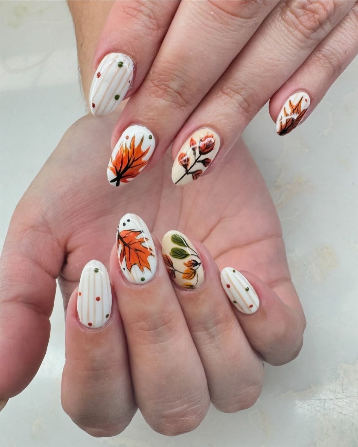 Fall Leaves Nails