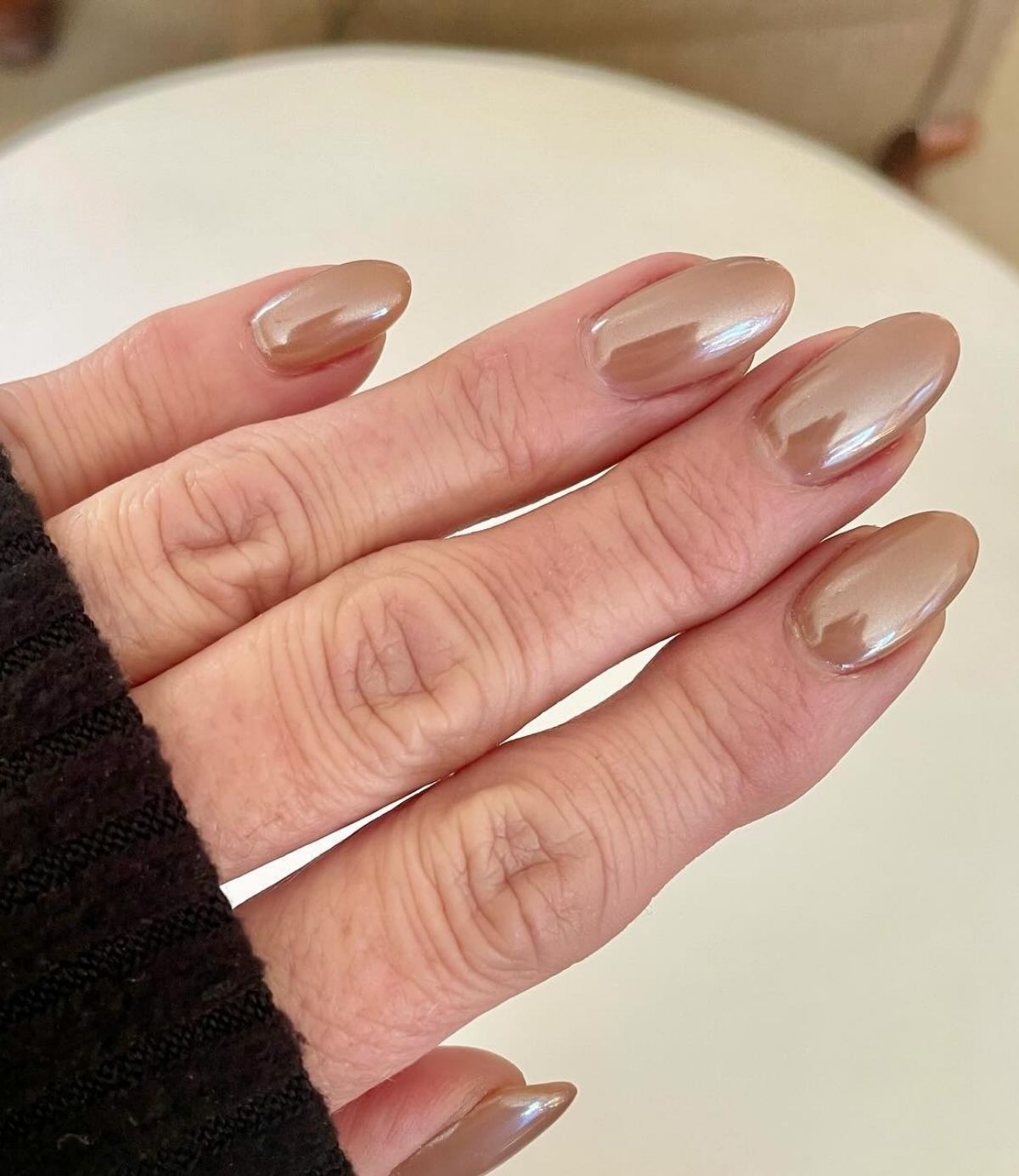 Gold Shimmer Nails