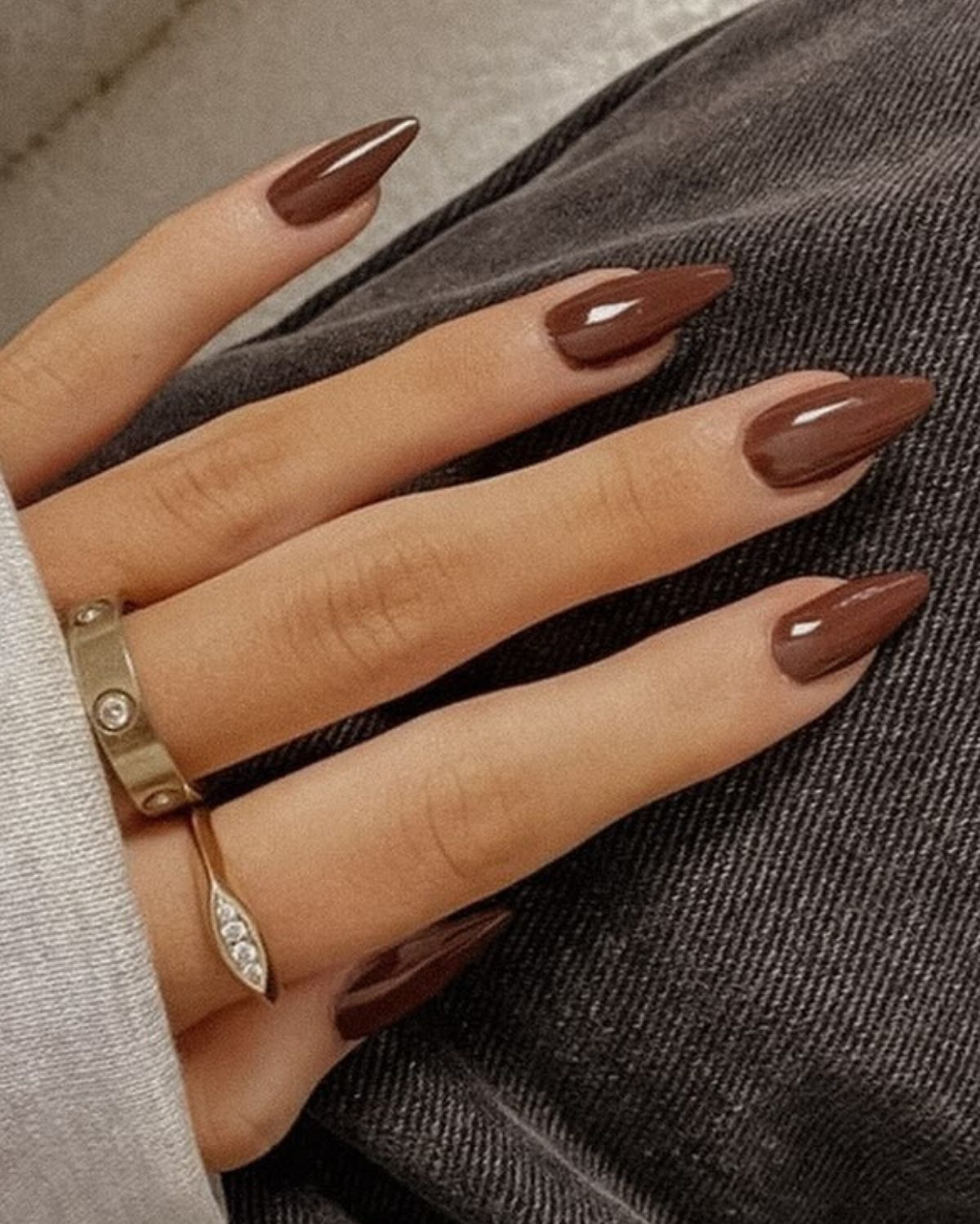 Long Brown Nails