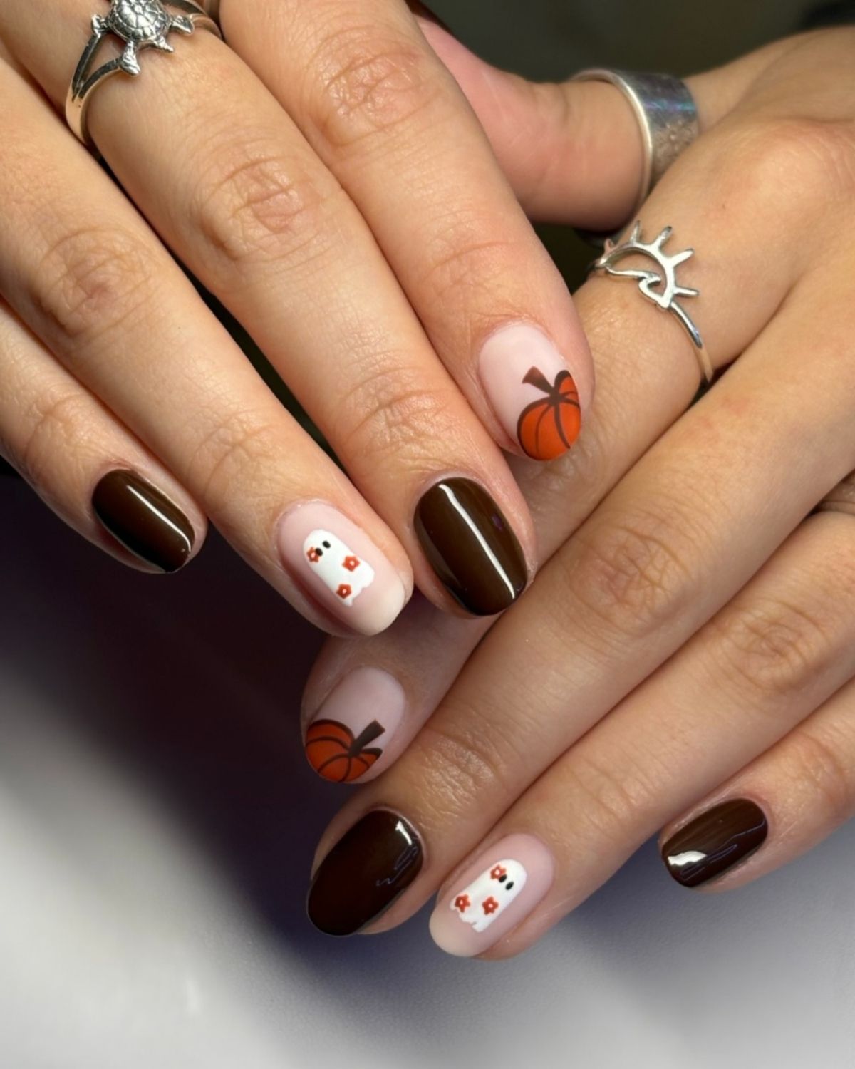 Matte Fall Nails