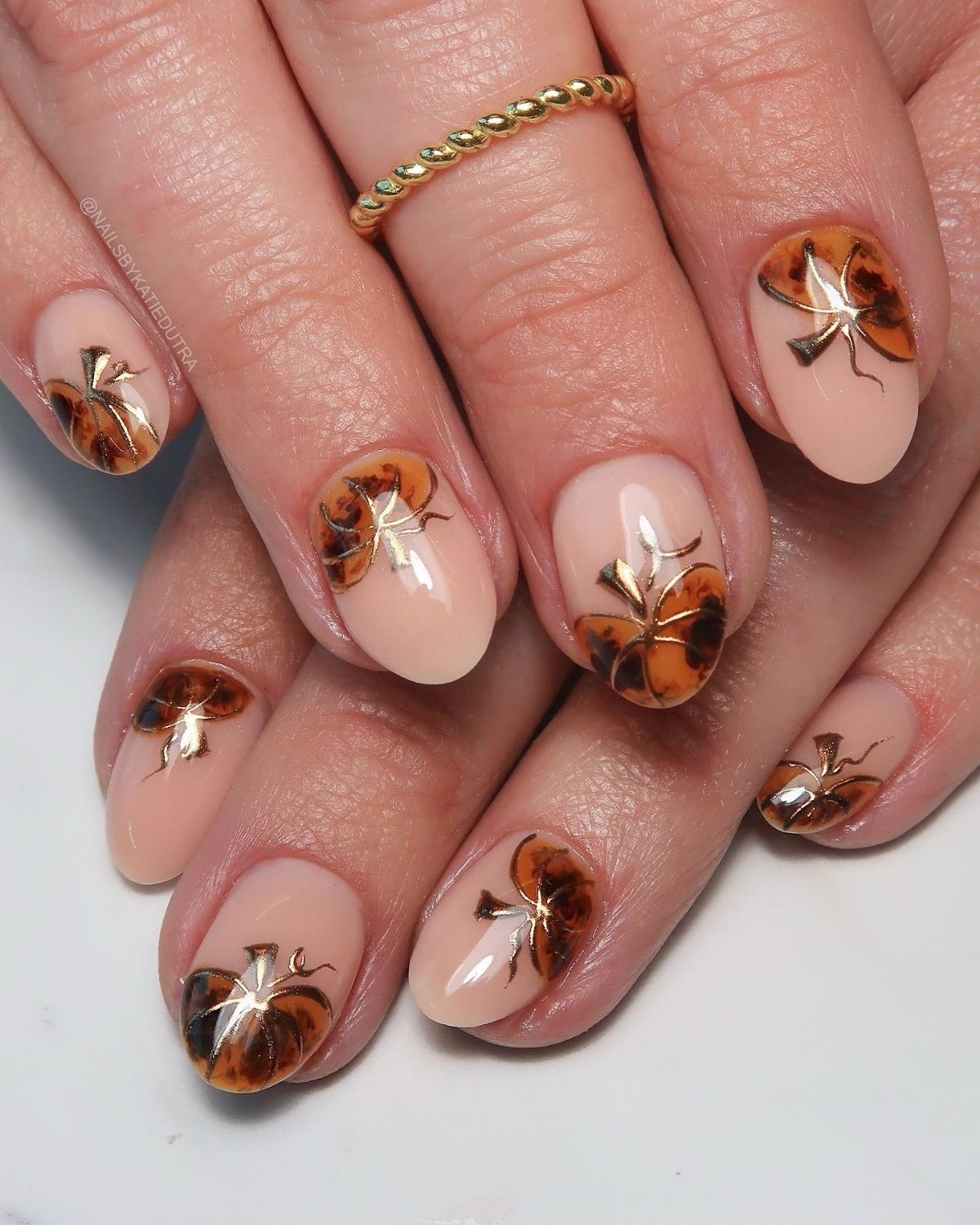 Pumpkin Tips Nails