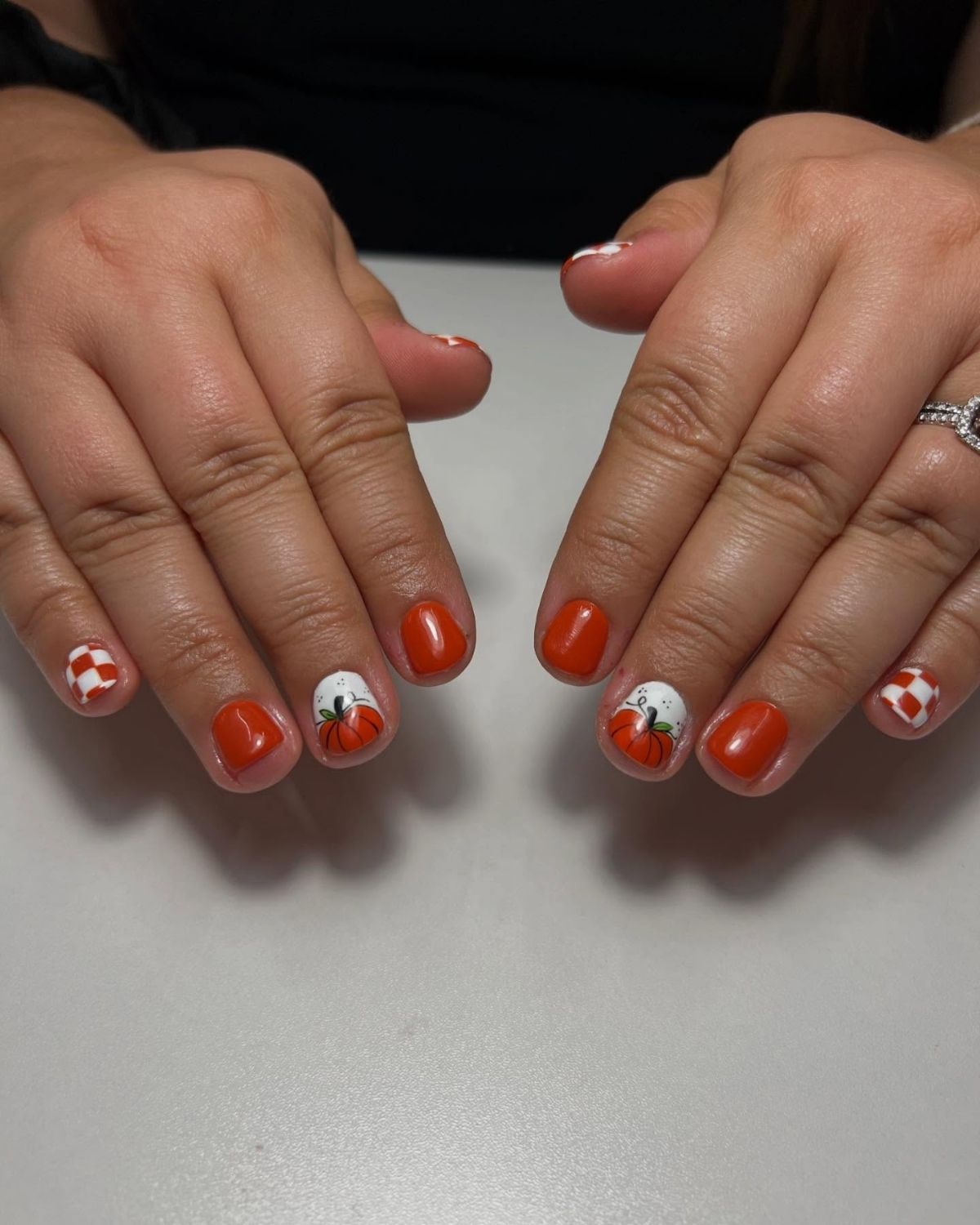 Short Pumpkin Nails