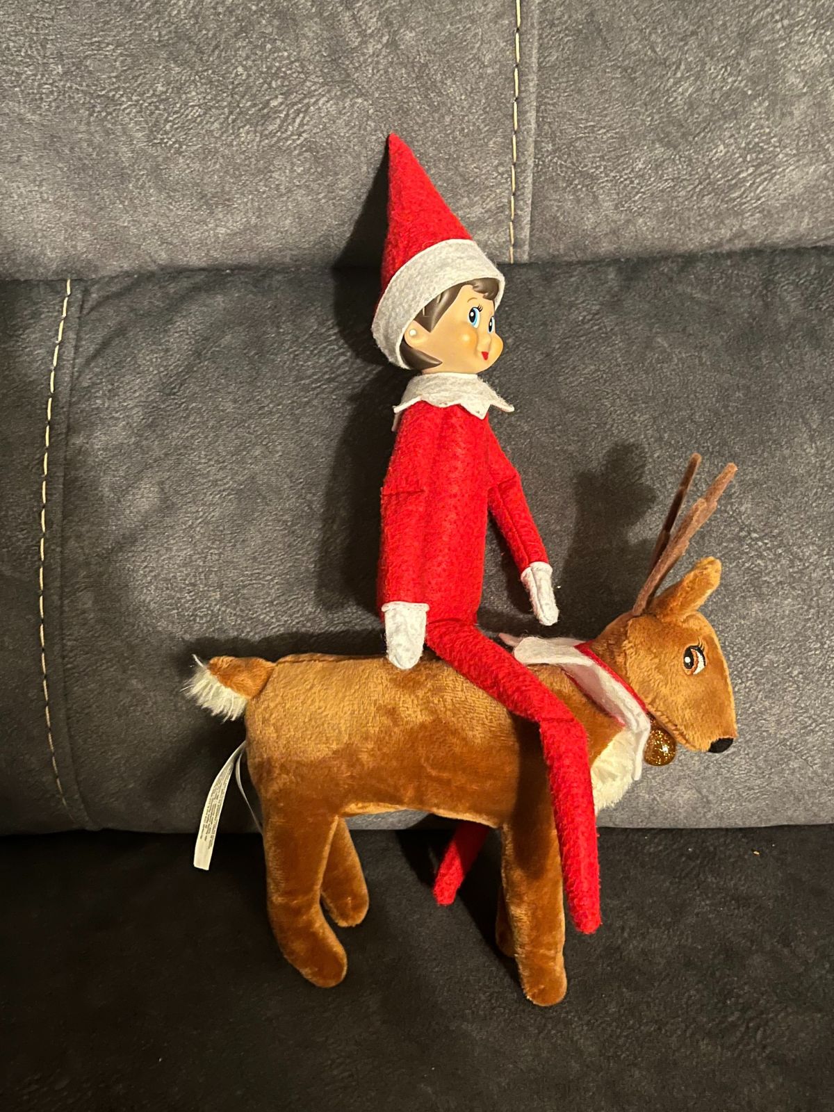 elf on a reindeer