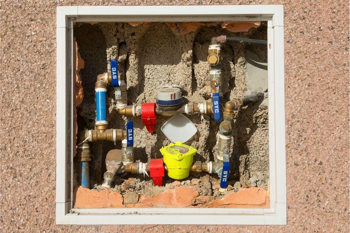 close up photo of water meters